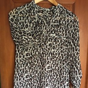 Charlotte Russe cheetah blouse. Size xs